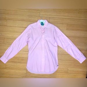 Men’s Pink Polo Button-Down Shirt (Medium)